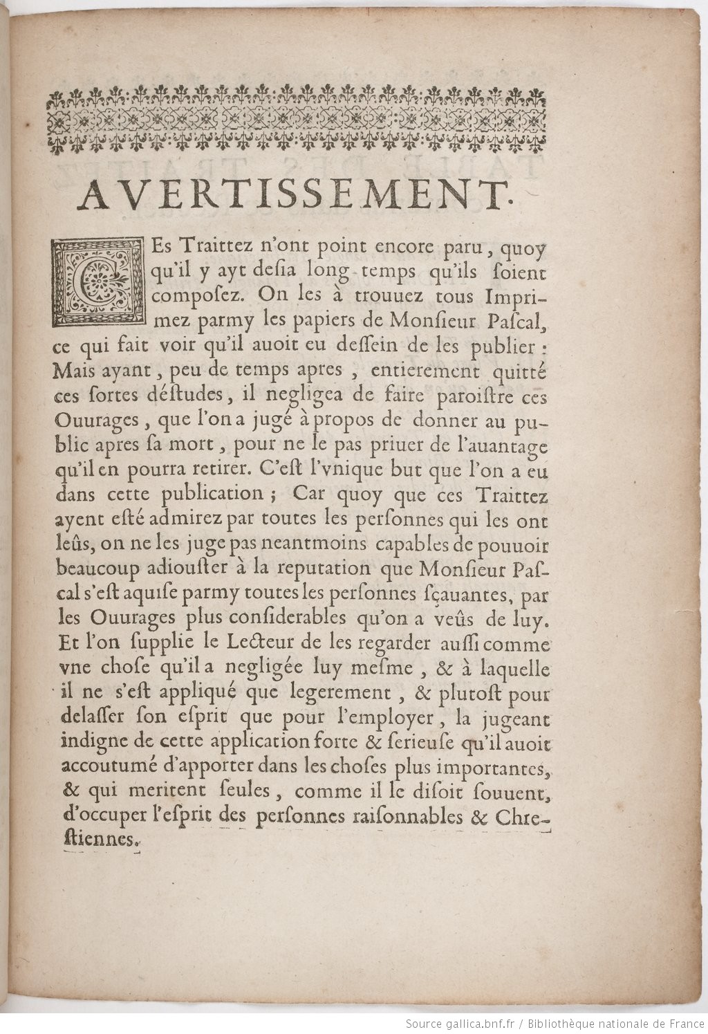 fichier article, Pour finir avec une note étonnante, voici la page d'avertissement en ouverture de la publication. O