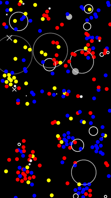 Image article, Aperçu de la fenêtre d'expérience d'Édilab.
Trois couleurs sont en compétition.
