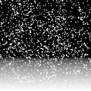 Image article, Version d'essai gif animé,
la neige tombe et se tasse.