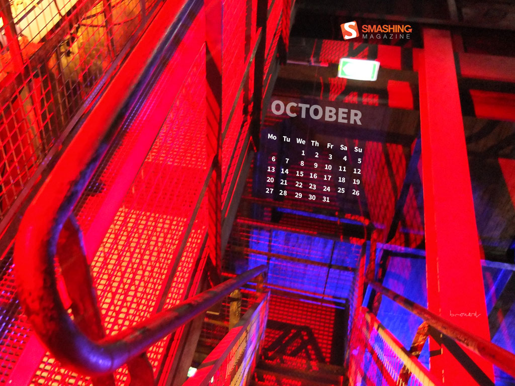 Image article, Prévisualisation du fond d'écran pour octobre 2025 avec son calendrier.